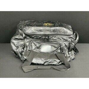 Rockport Country Club Large Black Genuine Patchwork Leather Duffel Bag w/Wheels